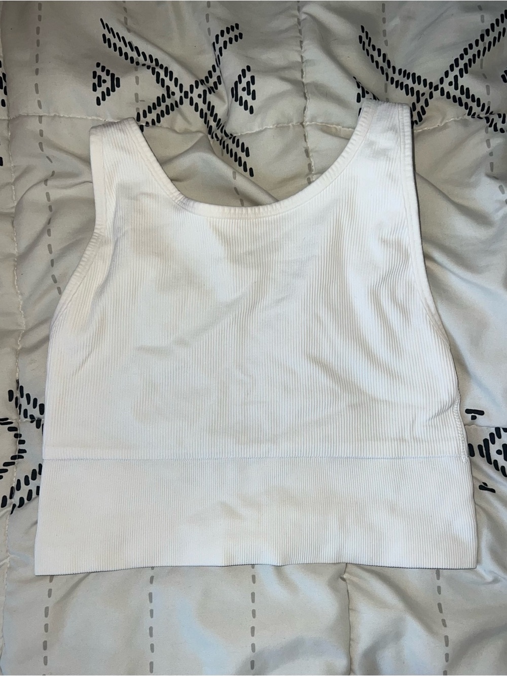 VS SPORT White Ribbed bralette